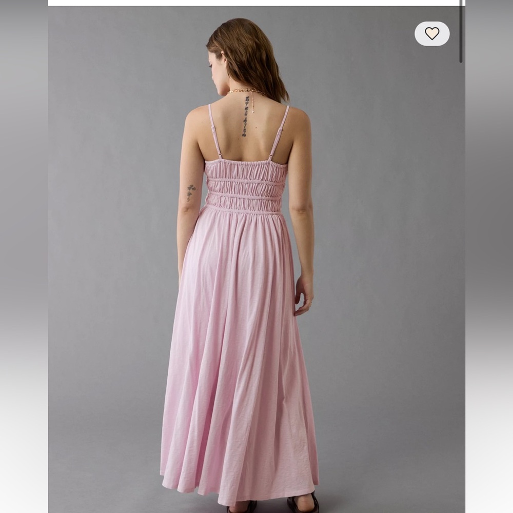 NWT AE Sunchaser Knit Smocked Bodice Midi Dress - Picture 2 of 7